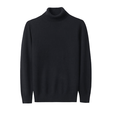 LUSSO Pure Cashmere Turtleneck Sweater