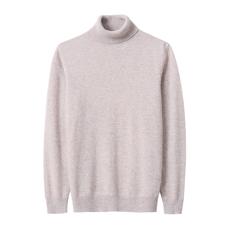 LUSSO Pure Cashmere Turtleneck Sweater
