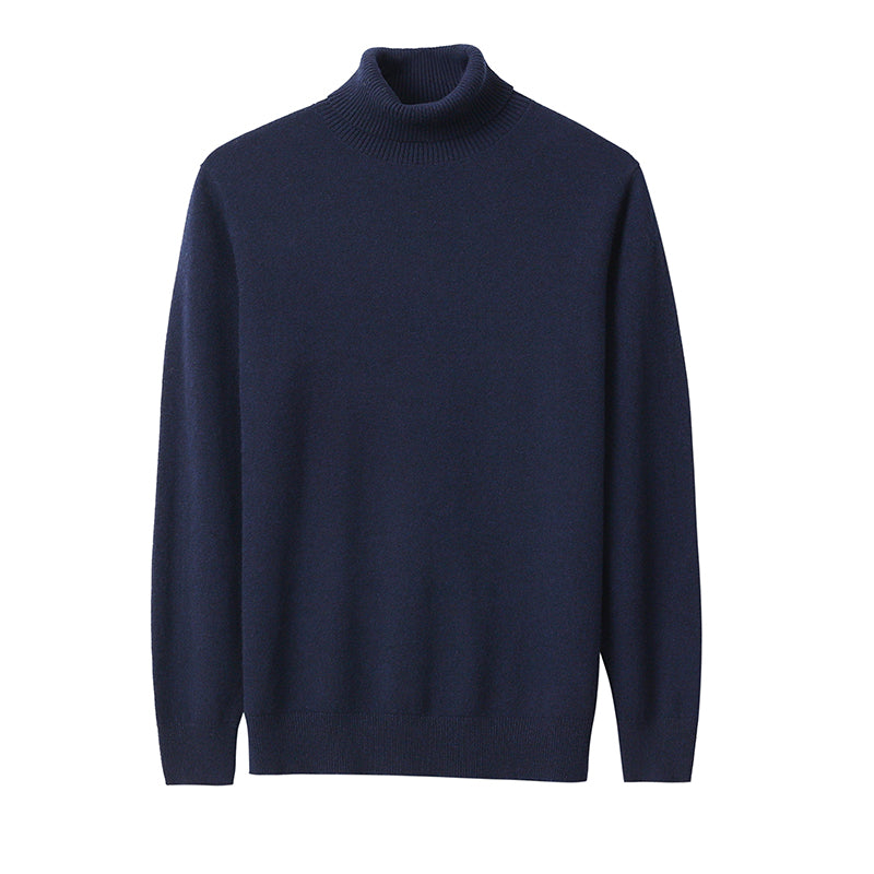 LUSSO Pure Cashmere Turtleneck Sweater